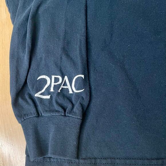 2PAC Tupac Shakur Portrait All Eyez On Me Black Long Sleeve T Shirt Size M - Picture 4 of 5
